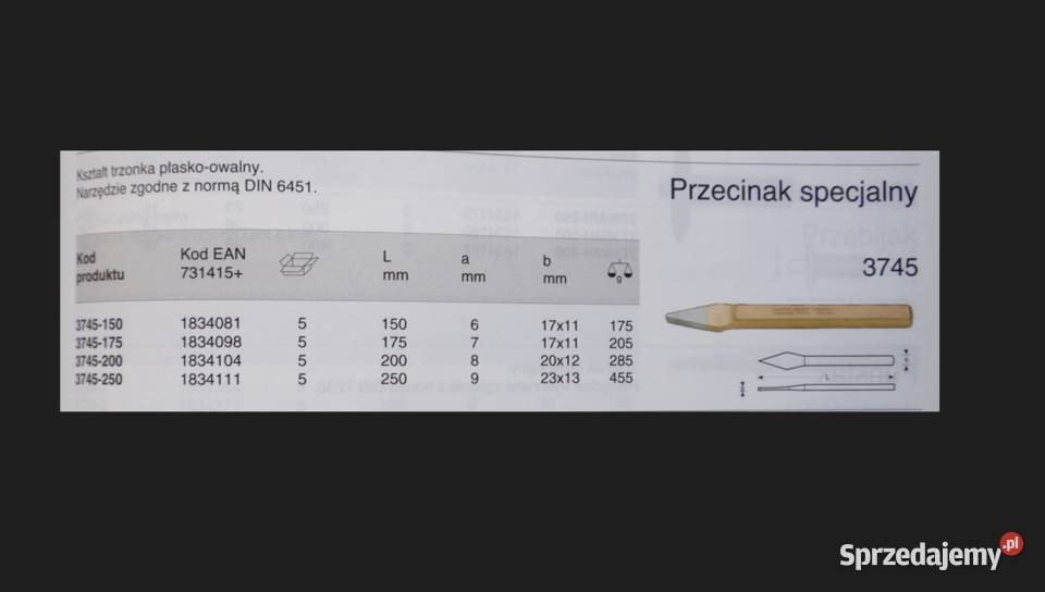 Przecinak specjalny Sandvik Belzer Wanadium Łódź