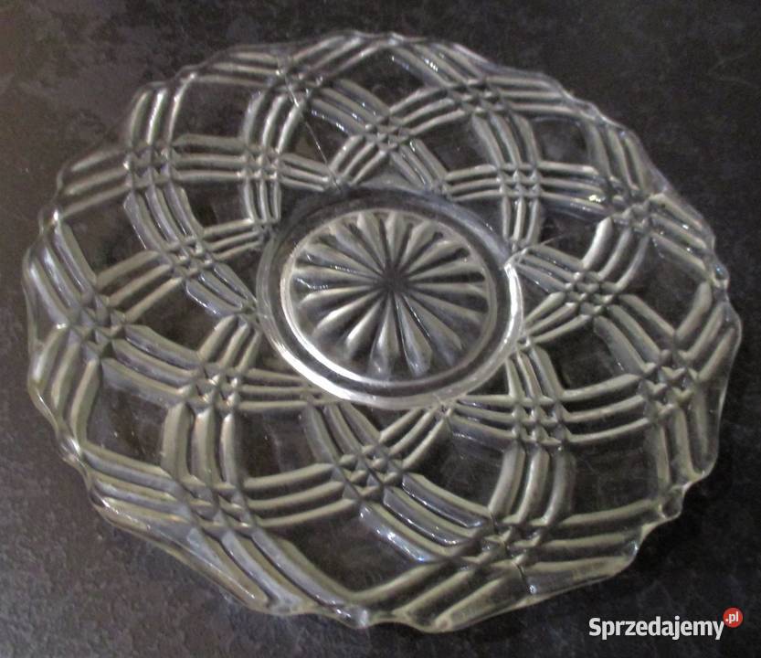 Szklany Talerzyk Deserowy PRL Nieporęt