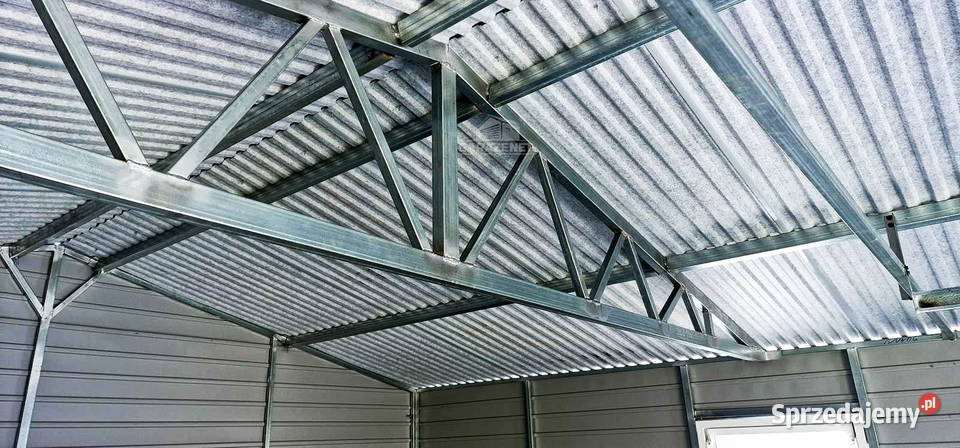 GARAŻ BLASZANY 5m x 6m BRAMA DRZWI OKNO ANTRACYT Łapanów