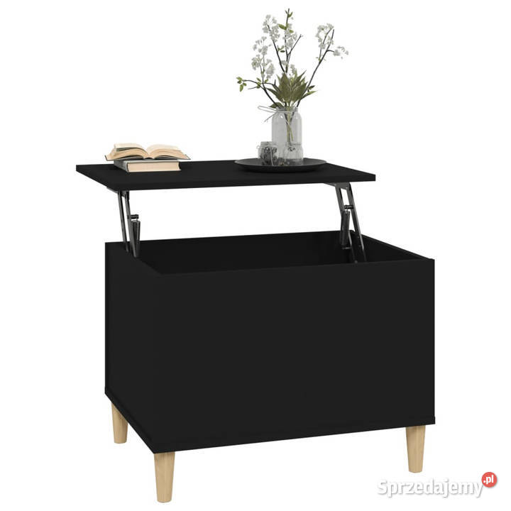 Stolik kawowy czarny 60x445x45 materiał Warszawa sprzedam