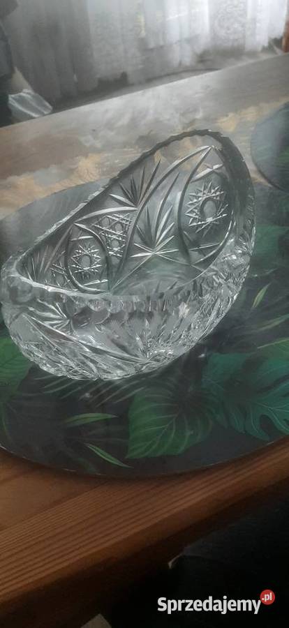 Misa kryształowa łódeczka PRL Sosnowiec