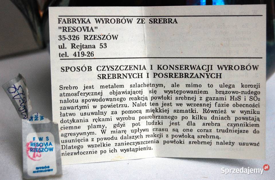 Posrebrzany dzbanek platerowany srebrem konwalie Lublin