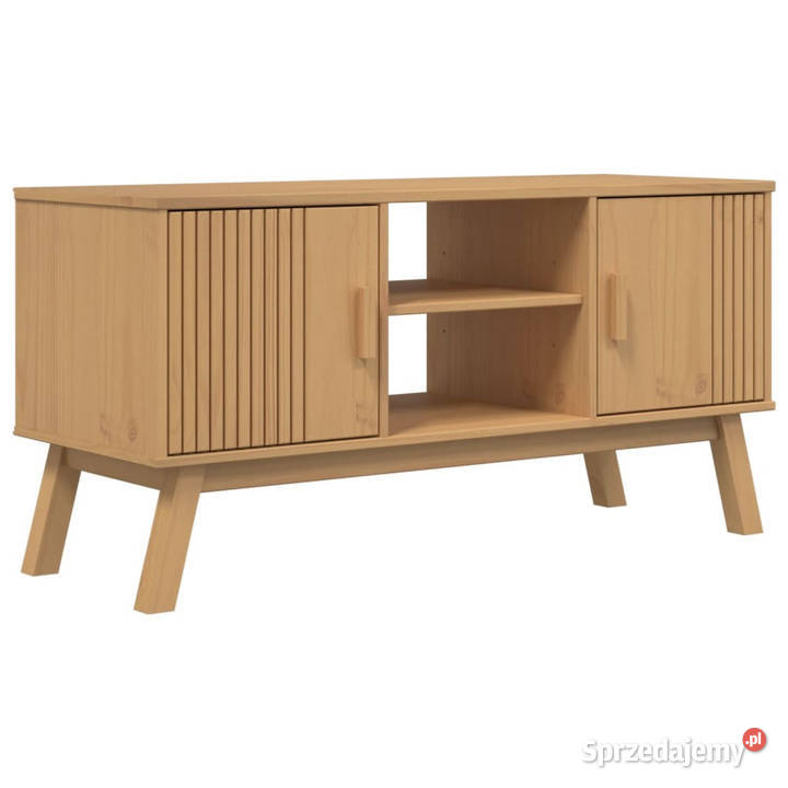 Szafka RTV OLDEN brązowa 114x43x57 lite drewno