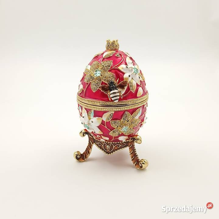Duże jajko jajo faberge pojemniki szkatułka śląskie Zawiercie