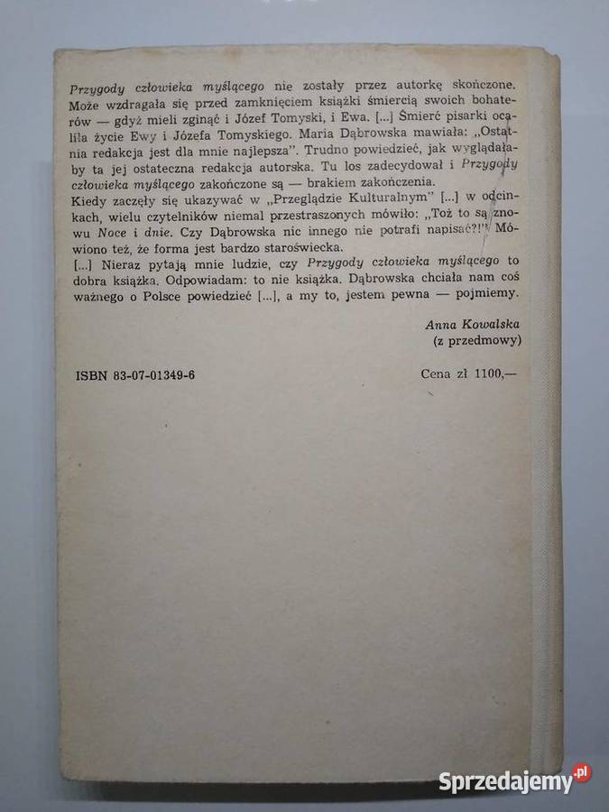 Przygody człowieka myślącego Maria Dąbrowska Gdańsk