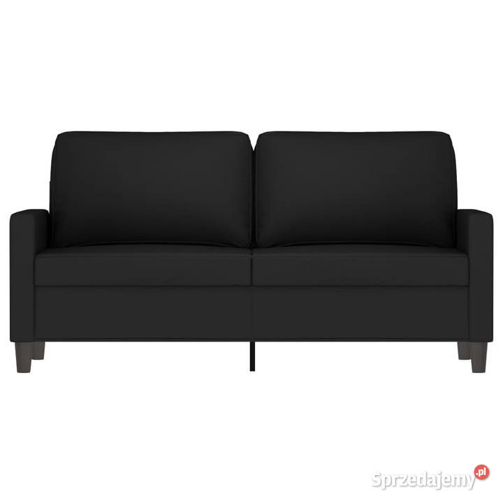 Sofa 2osobowa czarna 140 tapicerowana aksamitem Warszawa
