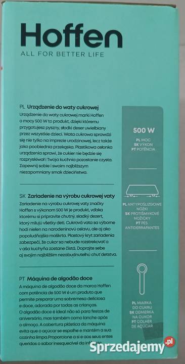 HOFFEN urządzenie do waty cukrowej NOWE