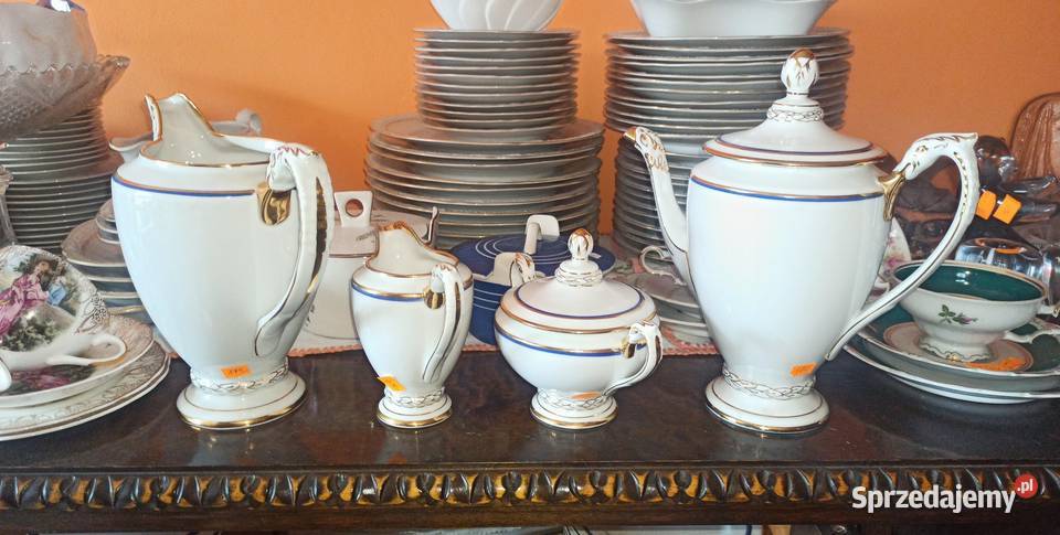 Komplet Dzbanek do kawy i na wodę Cukiernica KPM Porcelana i szkło pomorskie Gdańsk sprzedam