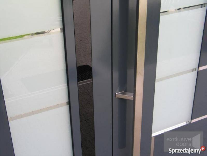 Drzwi aluminiowe wejściowe z systemem kontroli