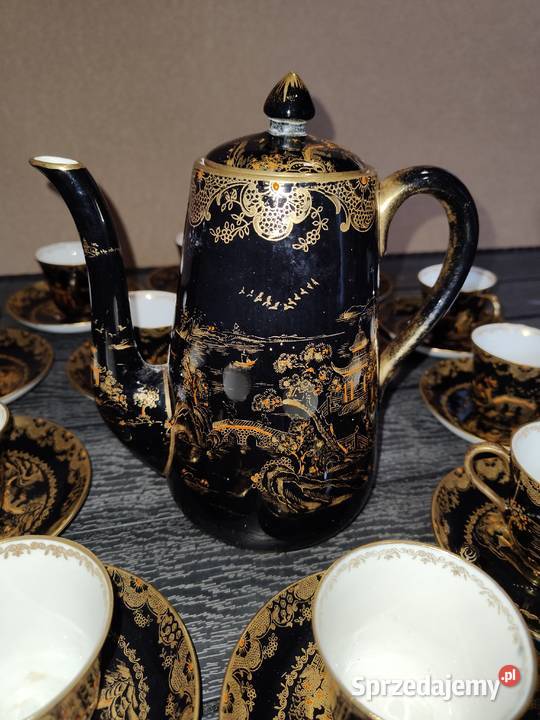 Zestaw kawowy 6 osobowy Crown Staffordshire łódzkie Aleksandrów Łódzki