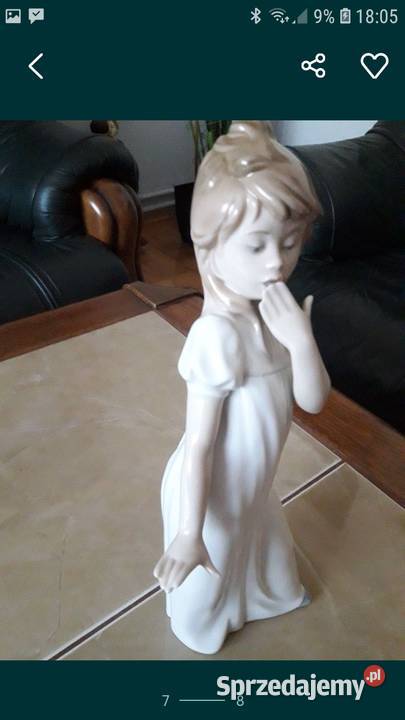 Duża figurka NAO 285 Hiszpania Porcelana i szkło Janów Lubelski