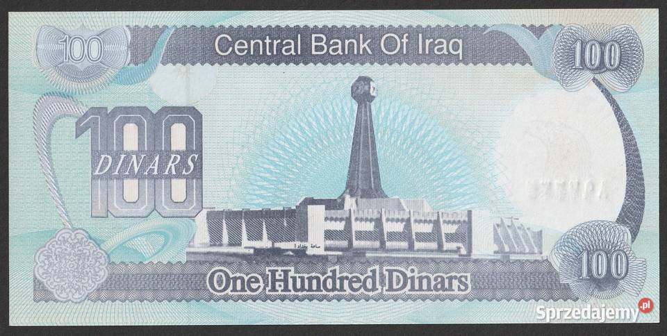IRAK 100 DINAR 1994 SADDAM HUSAJN STAN BANKOWY Łódź