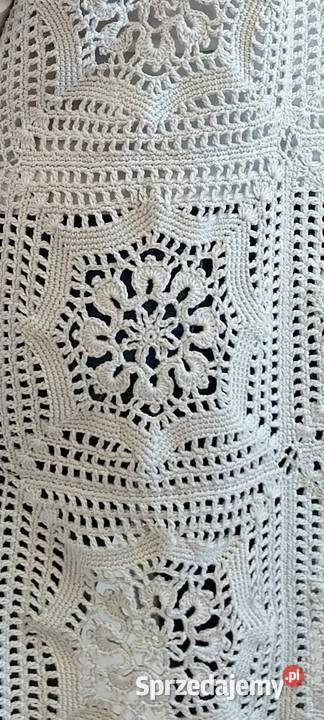 Ażurowy sweterkamizelka crochet ręczne robiony łódzkie Piotrków Trybunalski