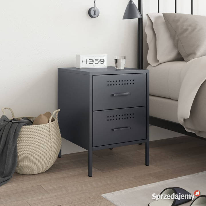 Szafka nocna antracytowa 36x39x505 stal WM842926 Szafki Warszawa