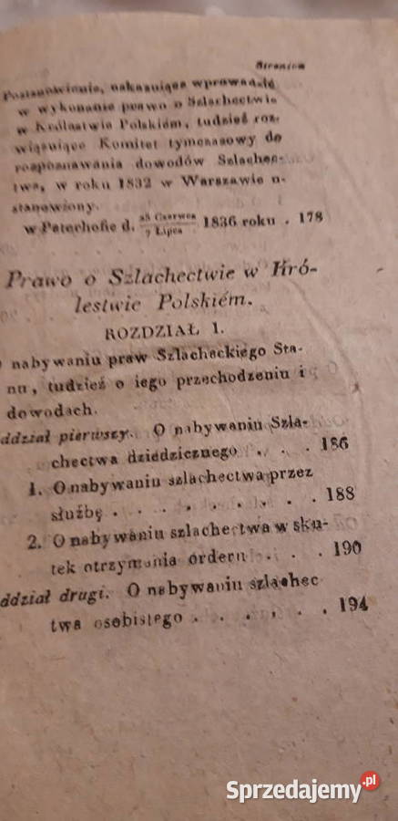 Prawo o Szlachectwie w Królestwie Polskiem Dz