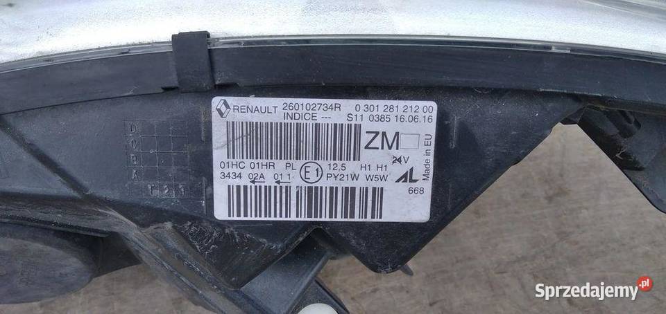 RENAULT CAPTUR LAMPA PRAWA Motoryzacja sprzedam