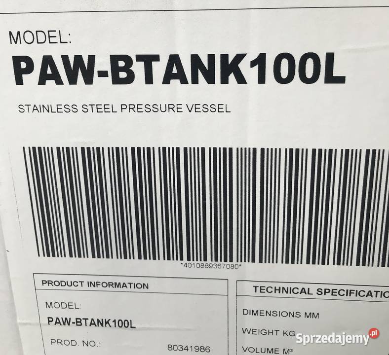 NOWY zbiornik buforowy Panasonic PAWBTANK100L ze Kleczew