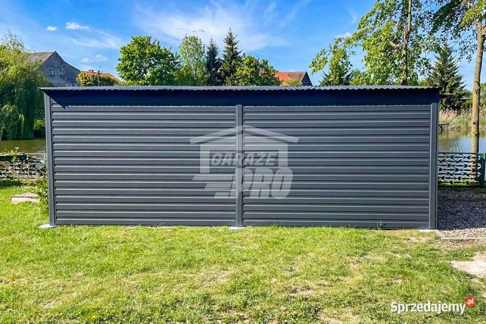 Garaż Blaszany 4x6m Brama Uchylna Drzwi Jasny Jastrowie