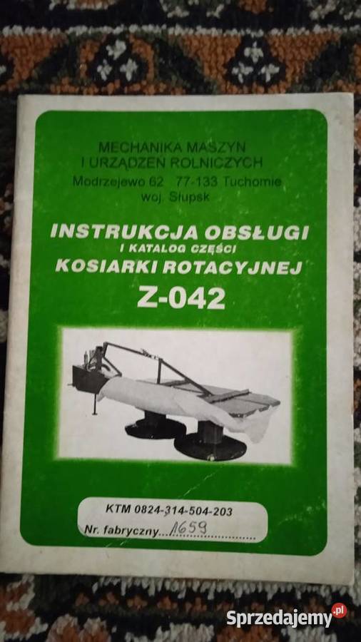 Instrukcja obsługi i katalog części kosiarka