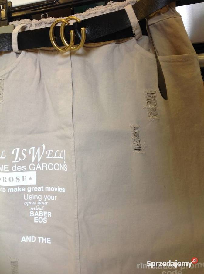 Beżowa Spódnica Jeans Damska SM NOWA Nowa Sól