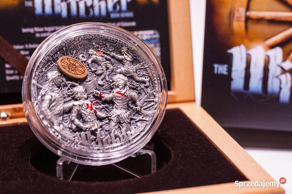 5 Krew Elfów Wiedźmin 2oz Ag 999 2222000 moneta Gdańsk