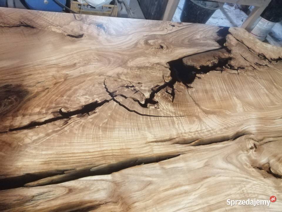 Stół monolit 300x107x7jesion dab oak epoxy resin mazowieckie Przysucha