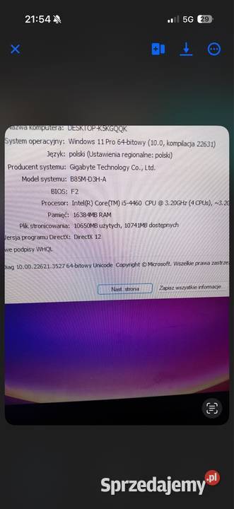 Komputer gamingowy monitor Lenovo 238 Full HD Włocławek sprzedam