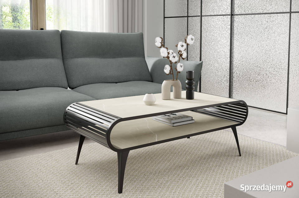 Prostokątny stolik kawowy Aristo spiek kwarcowy Stoliki kawowe i ławy Tarchały Małe