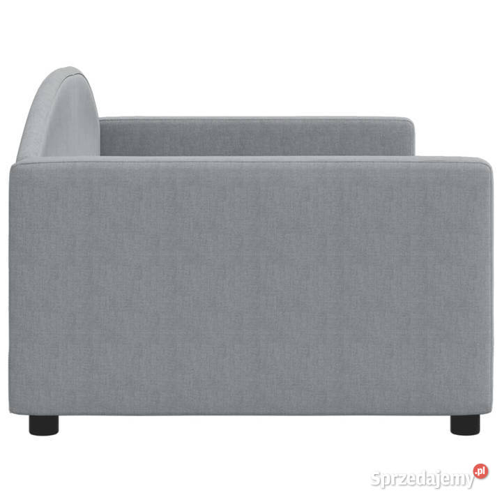 Sofa z funkcją spania jasnoszara obita tkaniną mazowieckie Warszawa