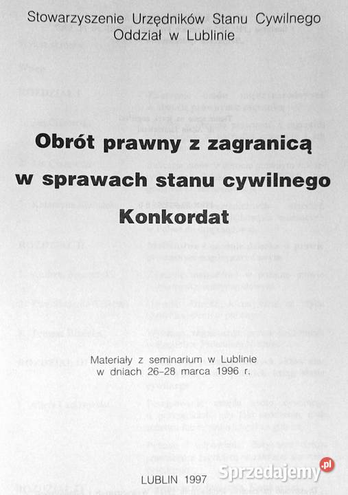 Obrót prawny z zagranicą w sprawach stanu Chełm