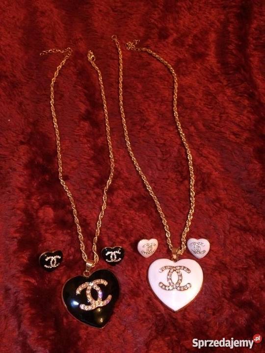 Zestaw Chanel YSLkolczyki broszka wisiorek sprzedam