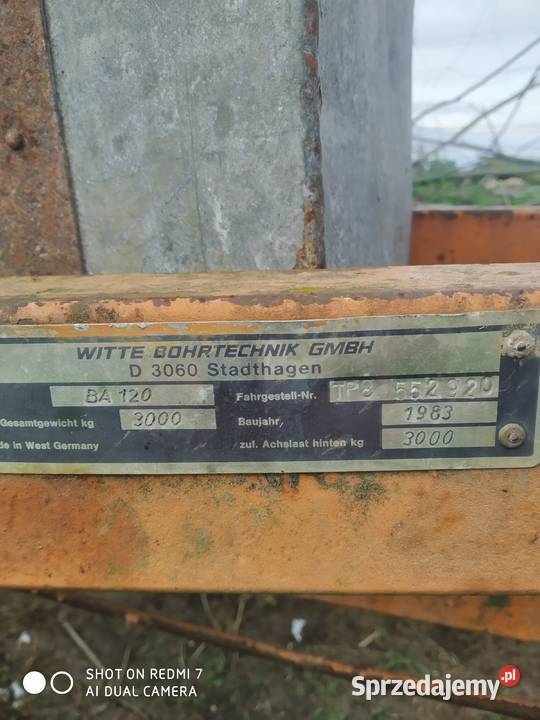 wiertnica do studni witte ba 120 Nowogrodziec