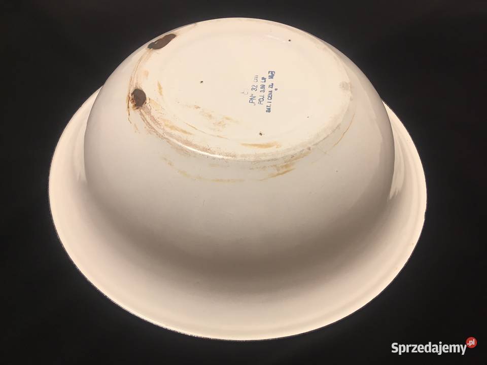 Miska biała metalowa 32 PRL biały Miski i miednice zachodniopomorskie Kołobrzeg