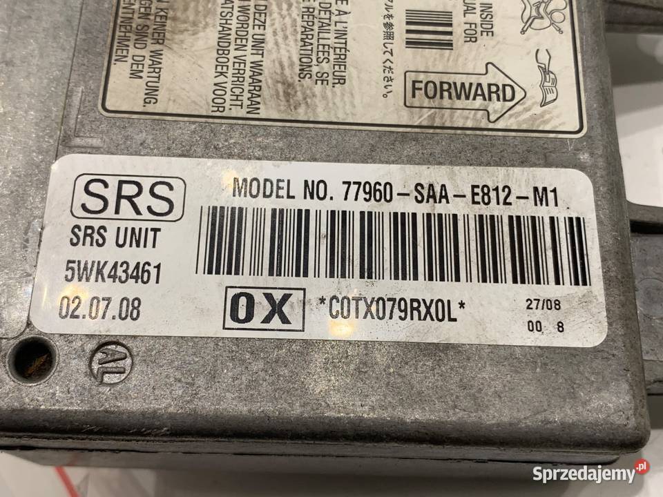 SENSOR AIRBAG HONDA JAZZ II 77960SAAE812M1 0108 sprzedam