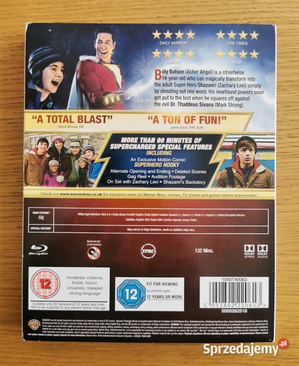 Shazam Bluray En 2019 Zachary Levi