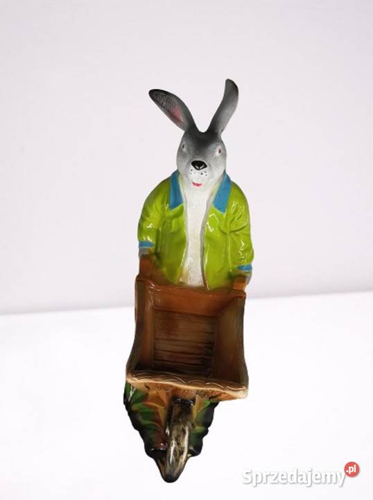 Figura Dekoracja Królik Doniczka Taczka dolnośląskie Wrociszów Górny