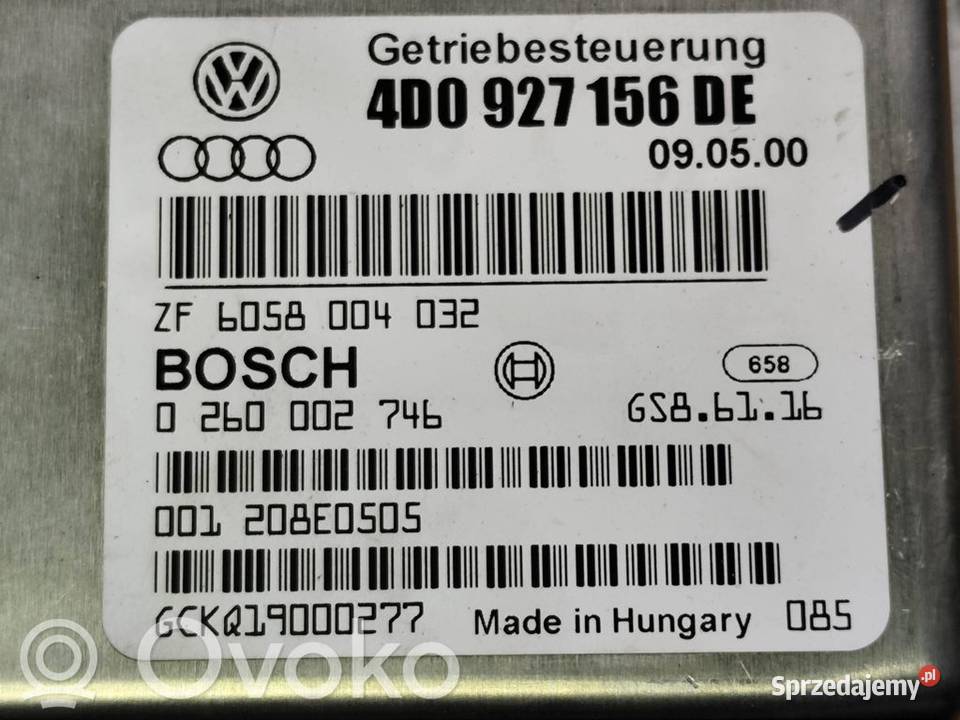 Audi A8 D2 STEROWNIK MODUŁ KOMPUTER SKRZYNI