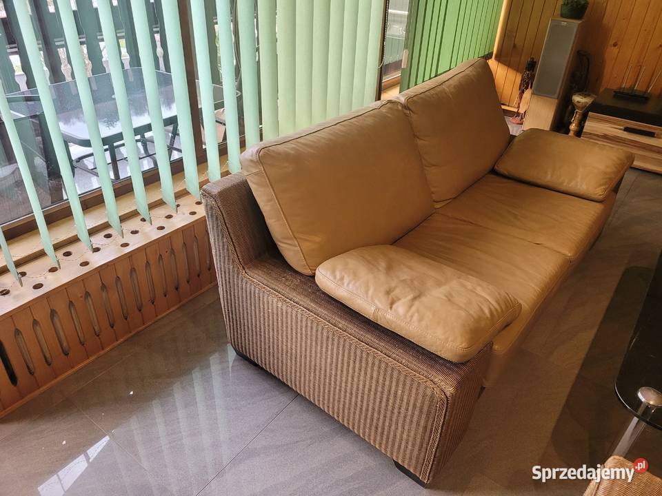 Dwie Sofy Rattanowe Lloyd Loom 3 osobowa i 2 śląskie Wisła sprzedam