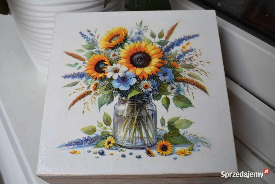 Szkatułka pudełko decoupage rękodzieło Warszawa