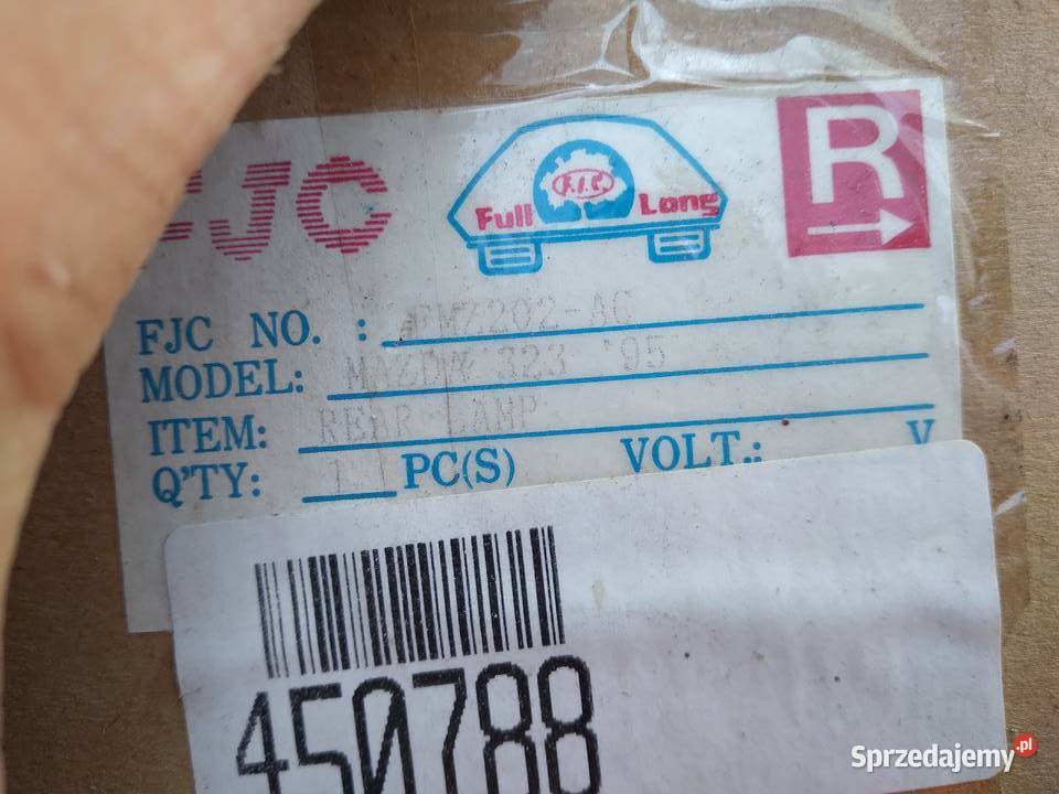 Mazda 323 95 lampa tylna prawa nowa Strzelce Krajeńskie