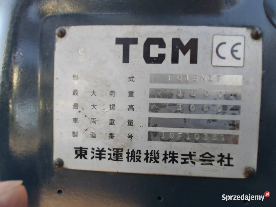 Sprzedam wózek widłowy TCM Stok Lacki sprzedam