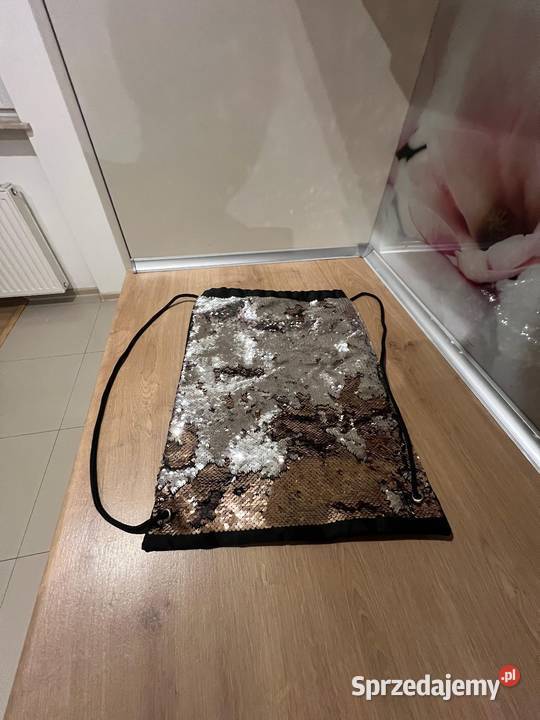 Złotosrebny świecący workiplecak Torby i torebki pomorskie Gdańsk