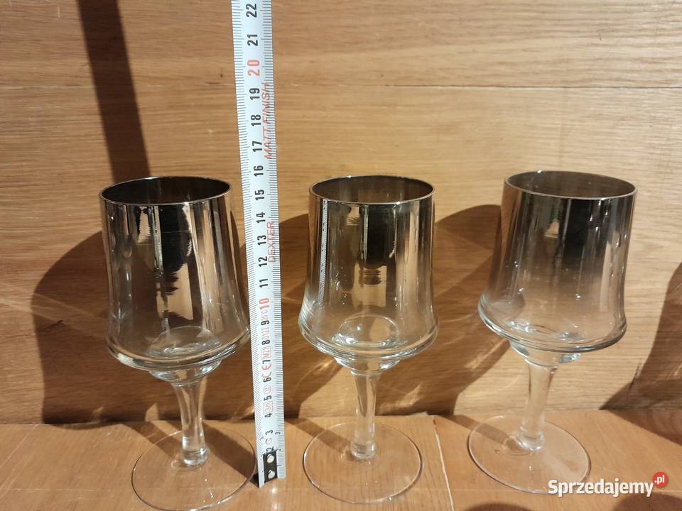 Stare kieliszki PRL szkło dymione zestaw 14 Porcelana i szkło Dąbrowa Górnicza