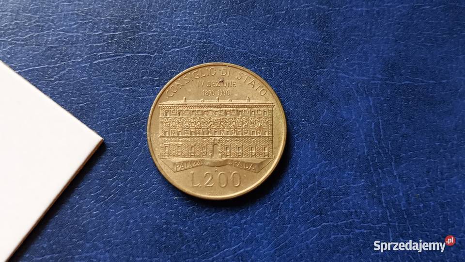 Stare monety 200 lir 1990 Włochy Numizmatyka Lesko sprzedam