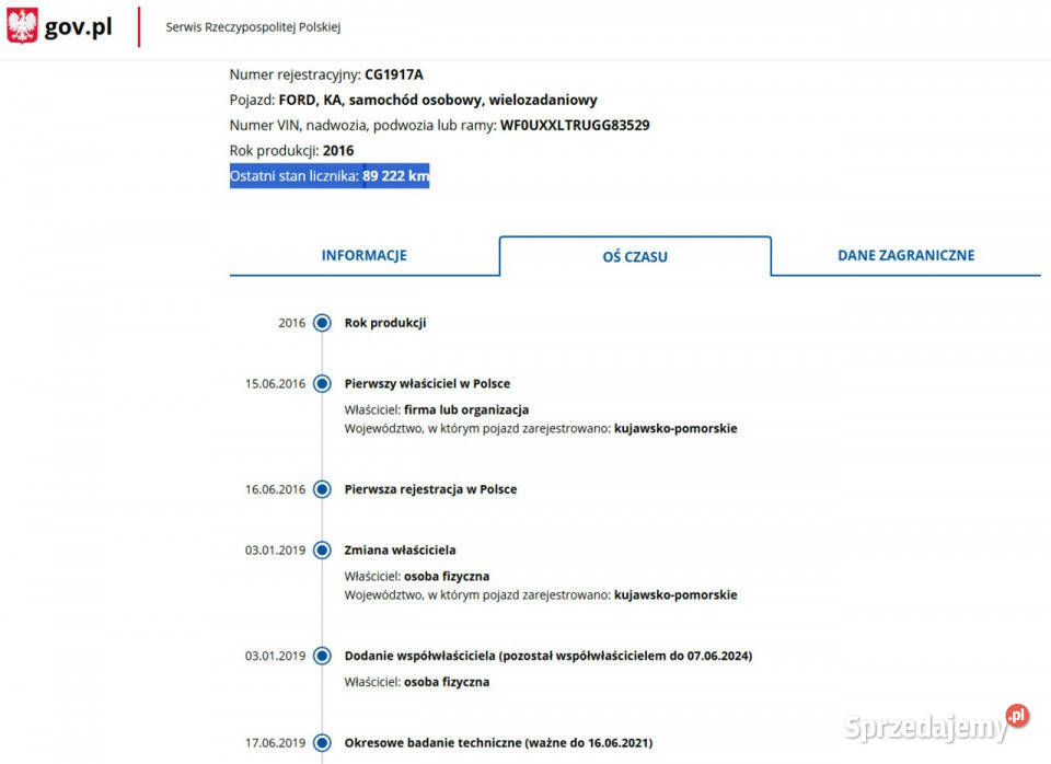 Ford KA Benzyna Salon Polska Zarejestrowany warmińsko-mazurskie Elbląg