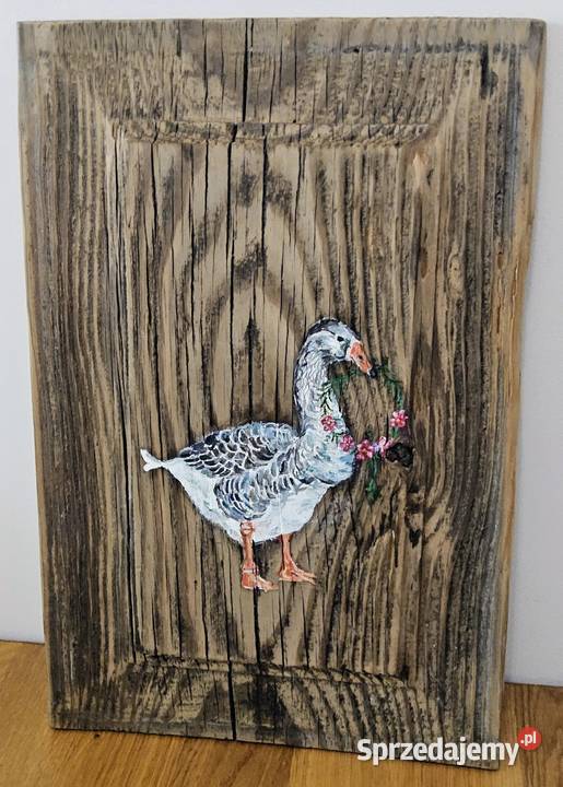 Gęś Lawenda stara zabytkowa okiennica Warszawa