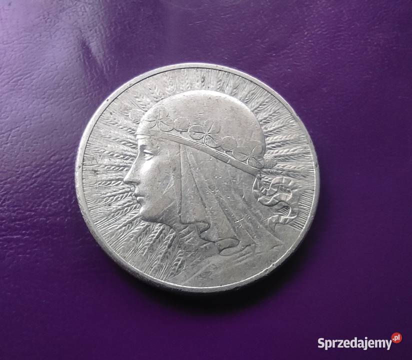 Moneta II RP 10 1932 GŁOWA KOBIETY bzm Srebro mazowieckie Pruszków