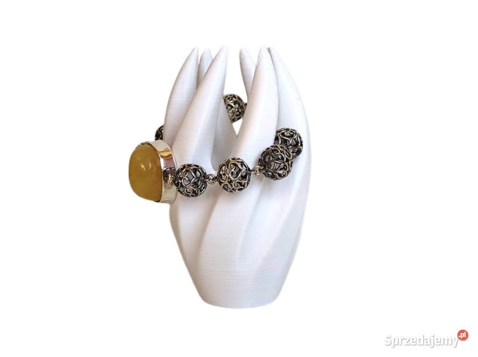 7419 Zjawiskowy Bursztyn i Ażurowe Kule Bransoletki opolskie Kędzierzyn-Koźle sprzedam