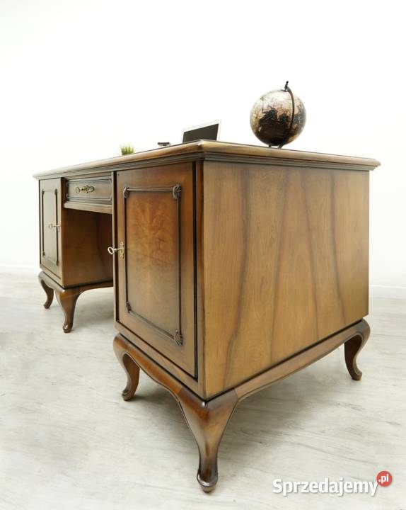 Dwustronne biurko chippendale z lat 40tych Jerka