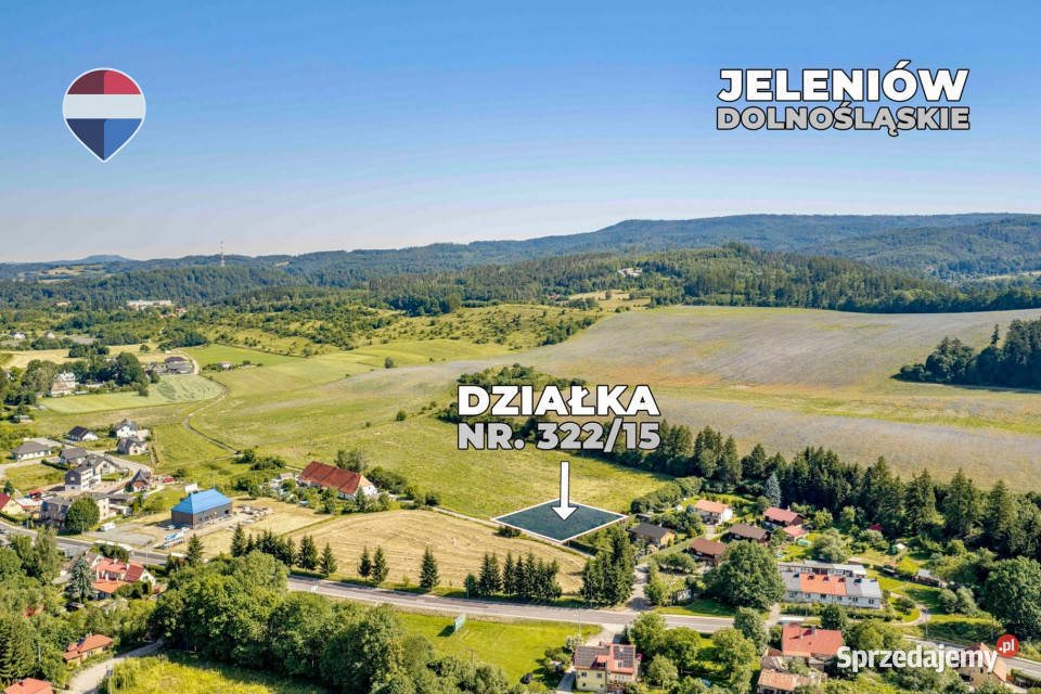 Działka budowlana z mediami DK8 Jeleniów